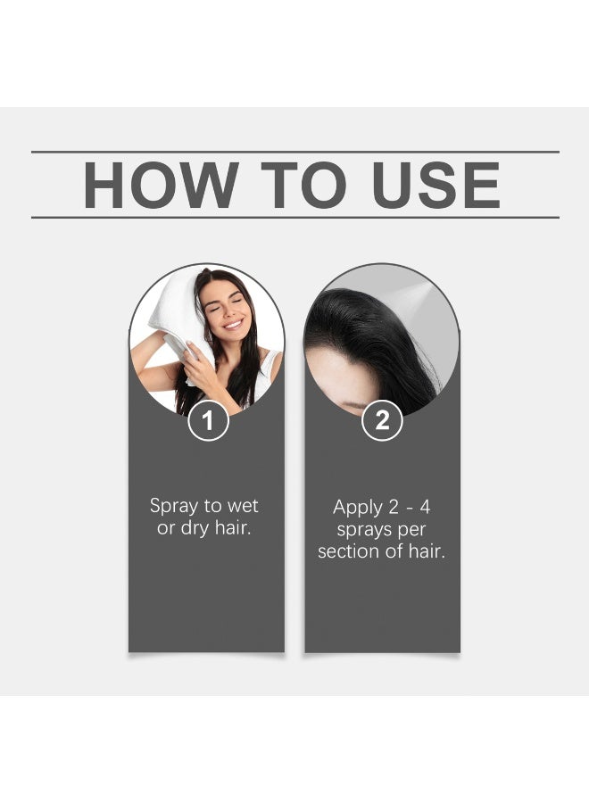 HOEGOA Heat Protection Spray For Hair Conditioner, Hair Thermal Agent With Radix Polygoni Multiflori Extract, Hydrolyzed Keratin, Enhances Shiny Smooth, Repair Damage and Controls Frizz, 100ml - Image 4