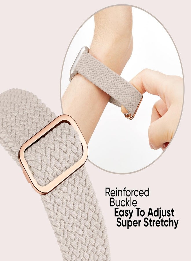 Knossen 6 Pack Braided Stretchy Bands Compatible with Apple Watch Band 38mm 40mm 41mm 42mm 44mm 45mm 46mm 49mm Women Men, Adjustable Nylon Solo Loop Elastic Straps for iWatch Series 11 10 9 8 7 6 5 4 SE Ultra - Image 5