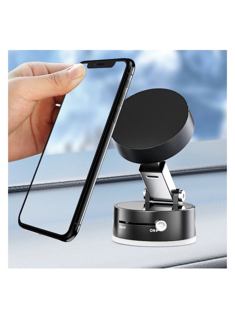 Vacuum Suction Phone Holder Dual Sided Magnetic Mount Compact Design Stable Suction for Cars Desks & More - Image 3