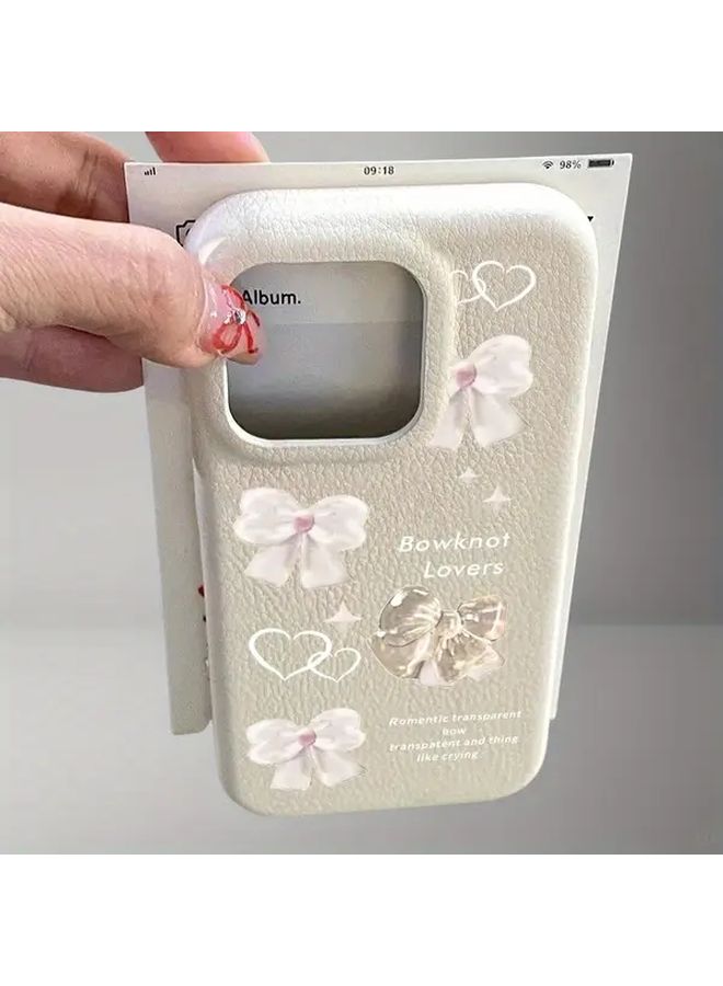Brown Jelly Bow Tie Pattern Drop Resistant Protective Case for iPhone 13 Pro Max - Image 3