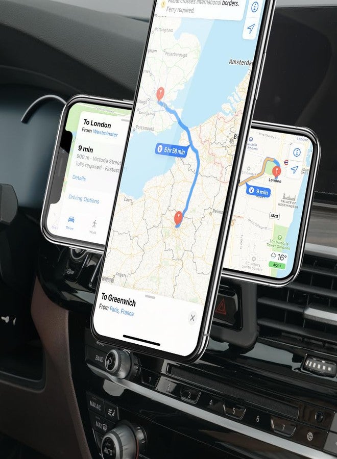 BEERTE fits for Magsafe Car Mount for BMW 5 Series 2017-2022 [20 Strong Magnets] Magnetic Phone Holder for iPhone 15 14 13 12 MagSafe Case Car Air Vent Cell Phone Navigation Automobile Cradles - Image 4