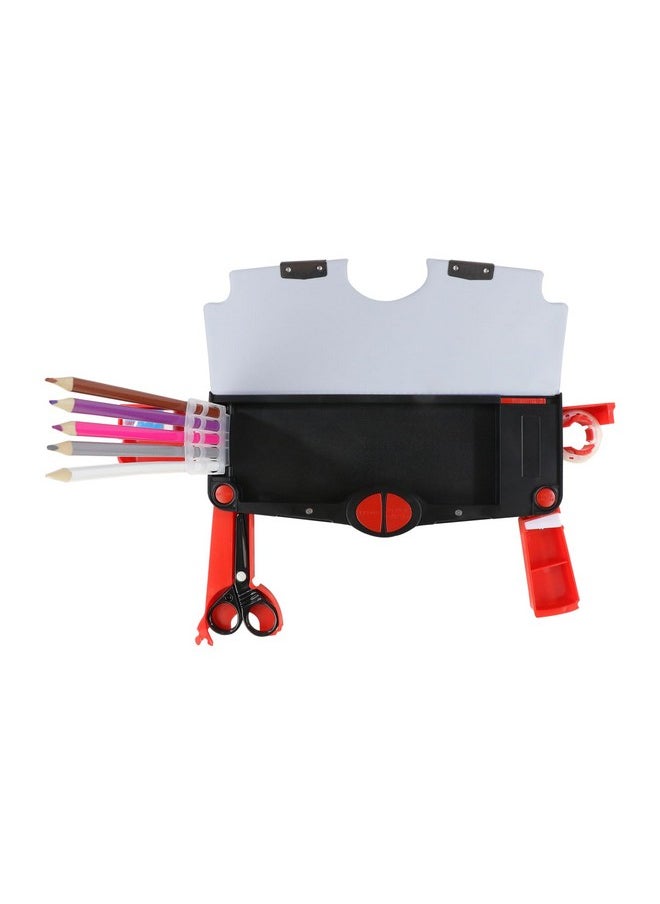 SMILY KIDDOS Smily Kiddos Multi Functional Pop Out Pencil Box for Kids Stationery for Children | 24.5 x 4 x 10cm | - Robot Theme - Black  - Image 2