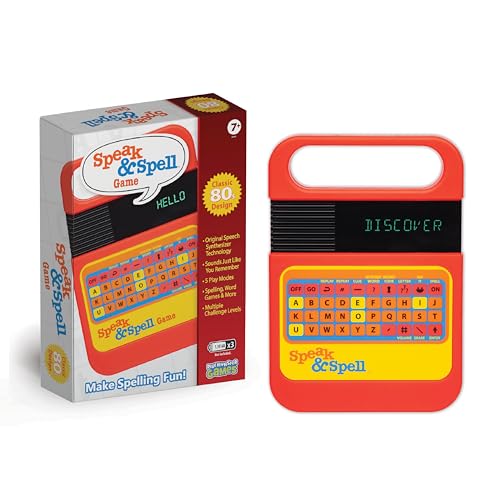Playmonster Speak & Spell Electronic Game - Educational Learning Toy, Spelling Games, 80s Retro Handheld Arcade, Autism Toys, Activity for Boys, Girls, Toddler, Ages 7+ - Image 1