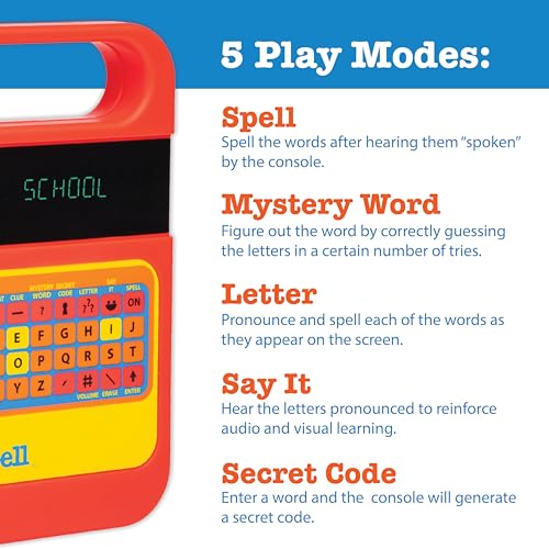 Playmonster Speak & Spell Electronic Game - Educational Learning Toy, Spelling Games, 80s Retro Handheld Arcade, Autism Toys, Activity for Boys, Girls, Toddler, Ages 7+ - Image 5