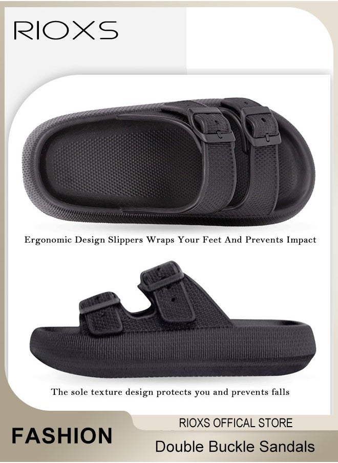 Sandals For Women A Women, Pillow Slides Slippers, Double Buckle Adjustable Sandals, EVA Flat Sandals, Comfy Thick Sole Sandals For Indoor Outdoor Use, Women's And Men's Lightweight Sandals, House Sandals Slippers, Bathroom Showers Slippers - pzsku/Z7F1033881CDA070D6503Z/45/_/1733709635/2d3e4572-d002-4172-b5df-7ebf9dd0ef4f