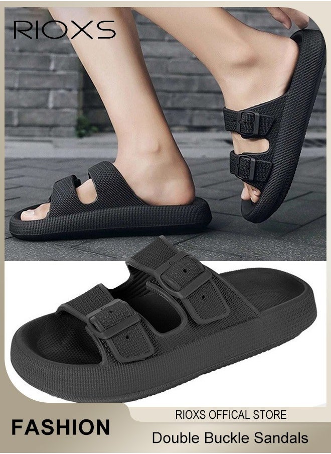 Sandals For Women A Women, Pillow Slides Slippers, Double Buckle Adjustable Sandals, EVA Flat Sandals, Comfy Thick Sole Sandals For Indoor Outdoor Use, Women's And Men's Lightweight Sandals, House Sandals Slippers, Bathroom Showers Slippers - pzsku/Z7F1033881CDA070D6503Z/45/_/1734922128/2d9cc5ea-7d51-4b24-9852-968f3392b427