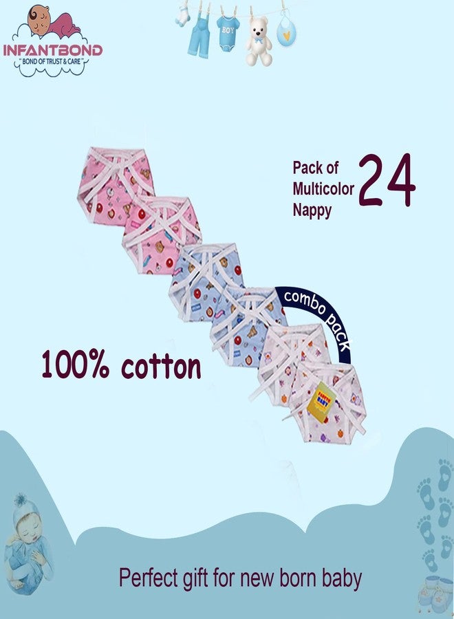 Infantbond Baby Cotton Cloth Single Layer Nappies (Multi) (4-6 Months, 48) - Image 4