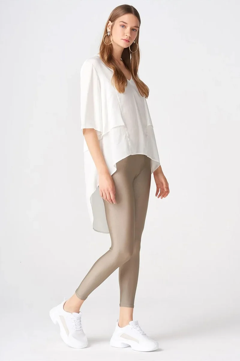 Dilvin Tan Natural DILVIN High-Waist Slim Fit Leggings for Women | Best Price UAE