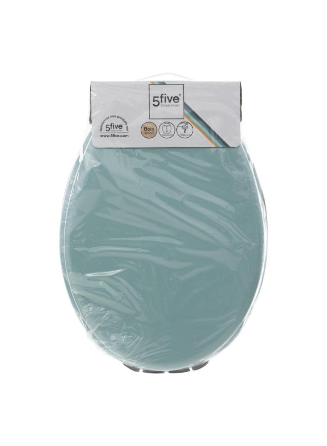 حامل ماكينة تحضير كولوراما مقعد مرحاض خشبي أنيق أزرق قطبي 5 x 36 x 48 سم 138005Q - Image 3