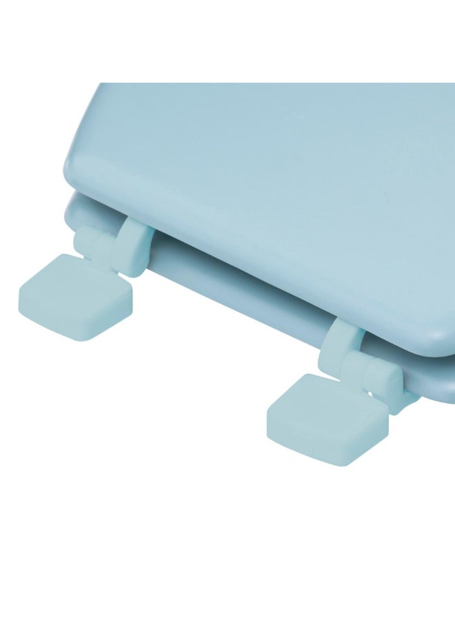 حامل ماكينة تحضير كولوراما مقعد مرحاض خشبي أنيق أزرق قطبي 5 x 36 x 48 سم 138005Q - Image 4