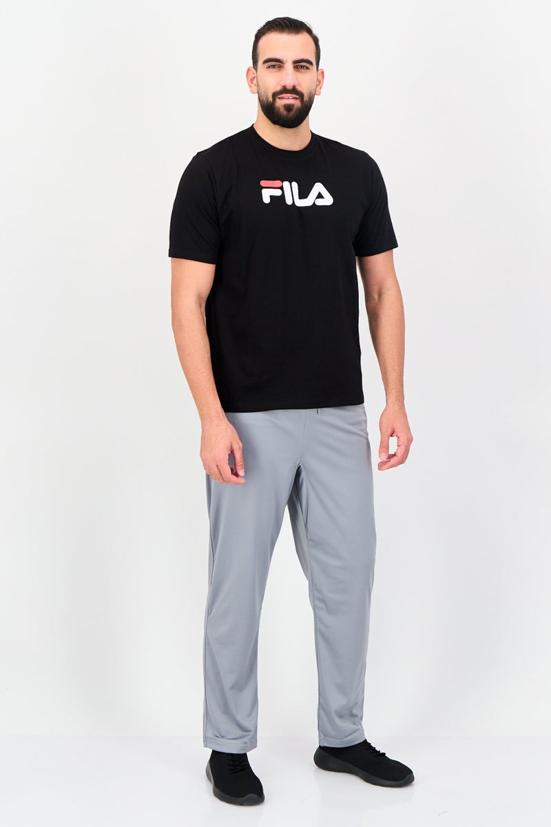 FILA Men Sportswear Fit Short Sleeve Outdoor T-Shirt, Black - Image 2