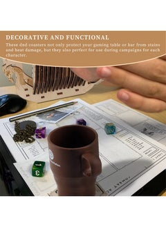 CZYY D&D Class Coasters Set of 14 with Holder Hexagon Gaming Mug Mats Wooden Laser Engraved DND Classes Icons Gift for Dungeons and Dragons Fans, Game Master  - Image 4