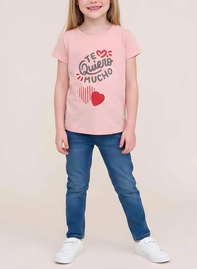 Take Two Girls Regular Fit Graphic T-Shirt By Juniorloom
