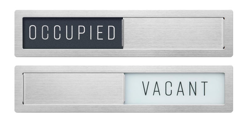 Sutter Signs Vacant Occupied Sign for Bathroom Door | Stainless Steel Slider Magnet for Restroom, Dressing Room In Use w/Included Adhesive Stickers for Mounting - Image 1