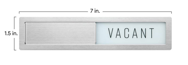 Sutter Signs Vacant Occupied Sign for Bathroom Door | Stainless Steel Slider Magnet for Restroom, Dressing Room In Use w/Included Adhesive Stickers for Mounting - Image 2