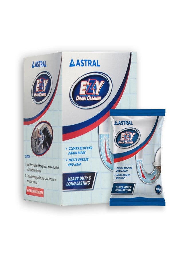 Astral Ezy Drain Cleaner I Removes Blockage in Kitchen pipe, sink, drains and tanks I Melts Grease & Dissolves Hair | Pack of 6 - Image 2