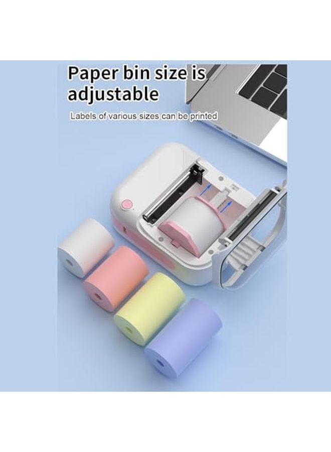Pink Bluetooth Thermal Label Printer Inkless Portable Sticker Maker 200dpi For Home School Small Business - Image 4