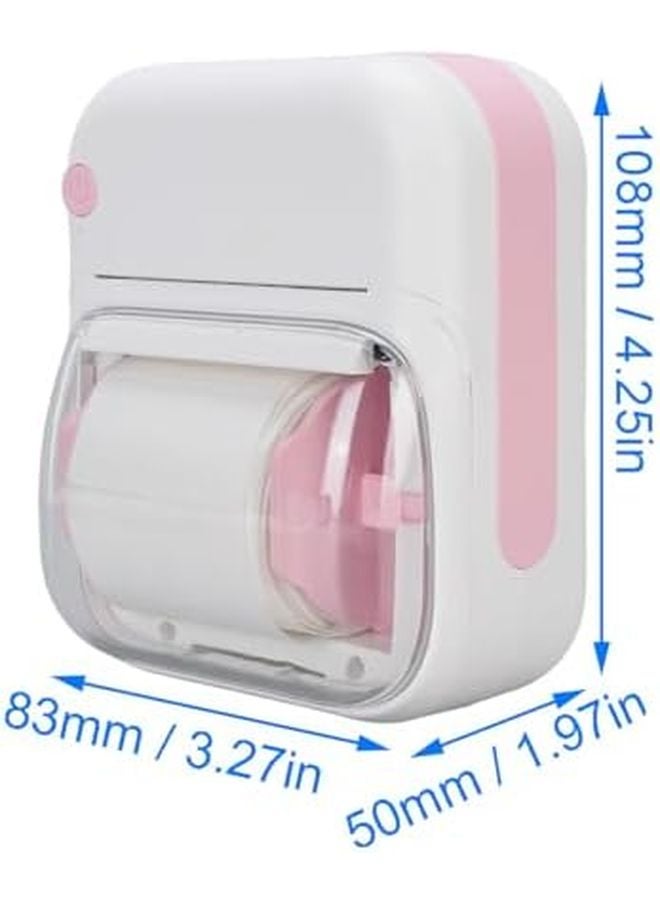 Pink Bluetooth Thermal Label Printer Inkless Portable Sticker Maker 200dpi For Home School Small Business - Image 3