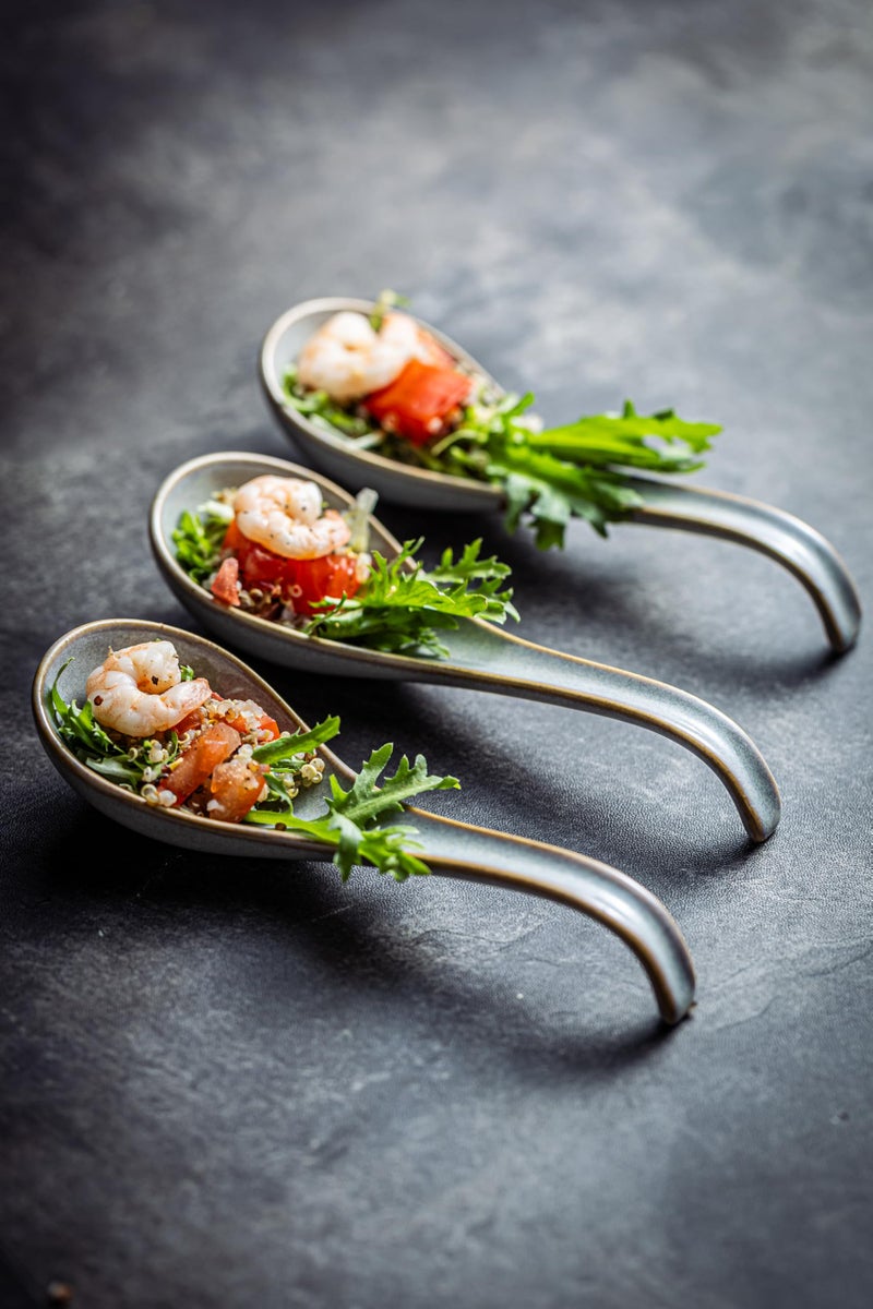 LYEOBOH Ceramic Asian Soup Spoons Set of 6 with Long Handle for Kitchen, Restaurant, Japanese Ramen Spoons with Deep Hook Design, Dishwasher & Microwave Safe, Gray - Image 5