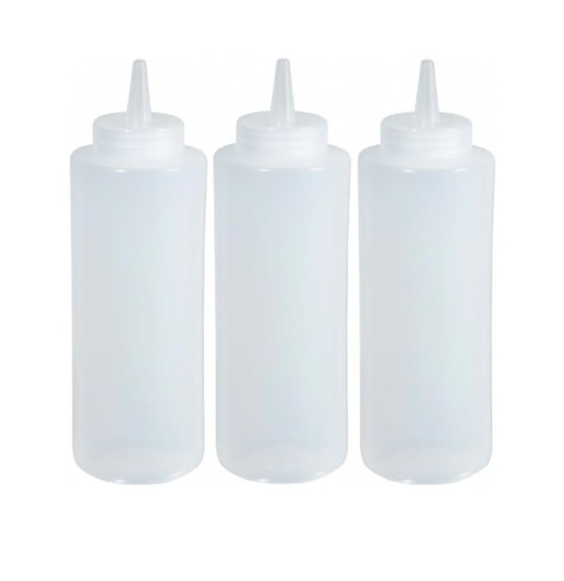 Great Credentials Squeeze Bottles Clear Set of 3 8oz 8 OZ