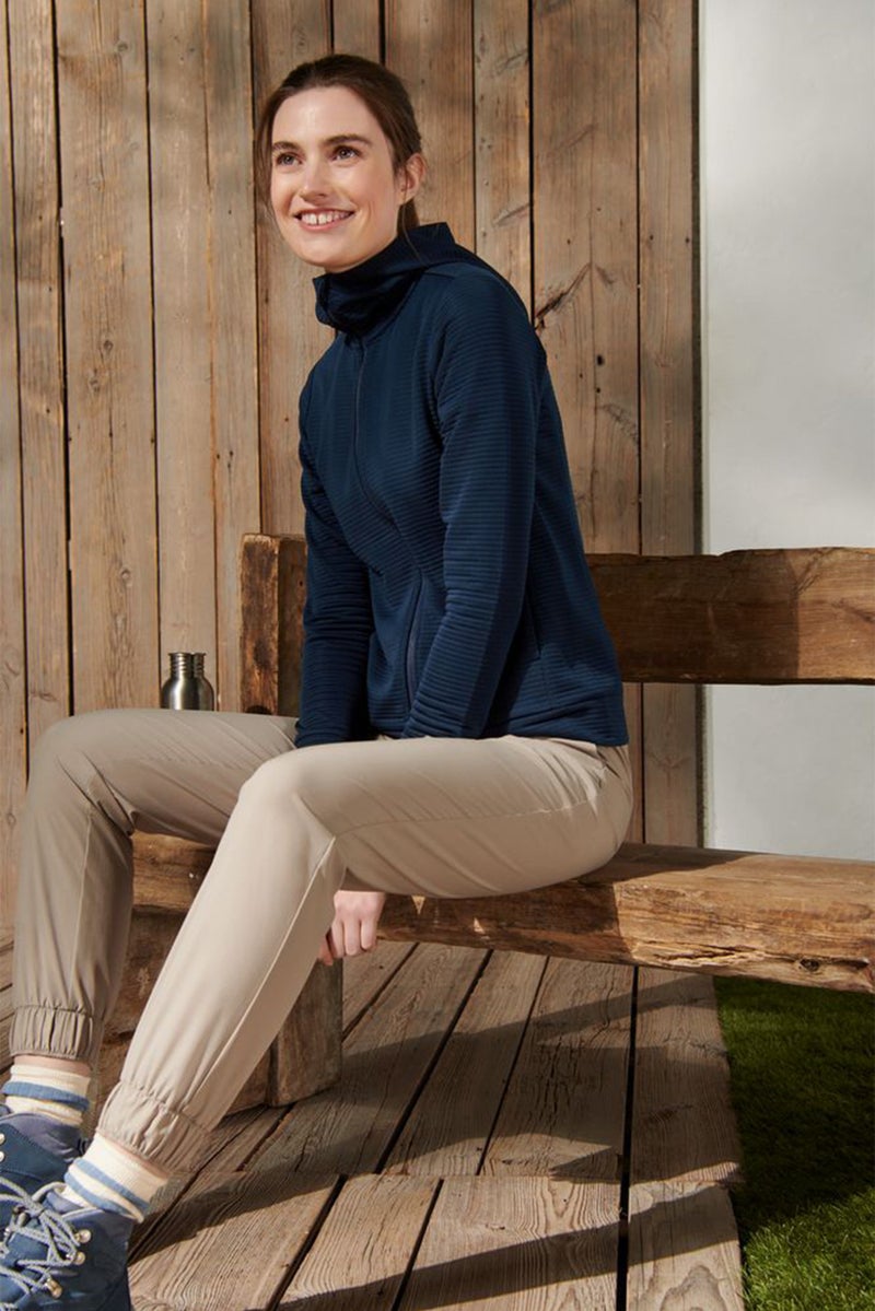 Tchibo Women Hooded Quilted Sweatshirt, Navy Blue - Image 1