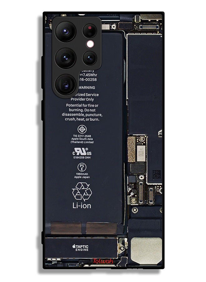 Tolwak Samsung Galaxy S22 Ultra 5G Protective Case Cover Phone Circuit Pattern - Image 3