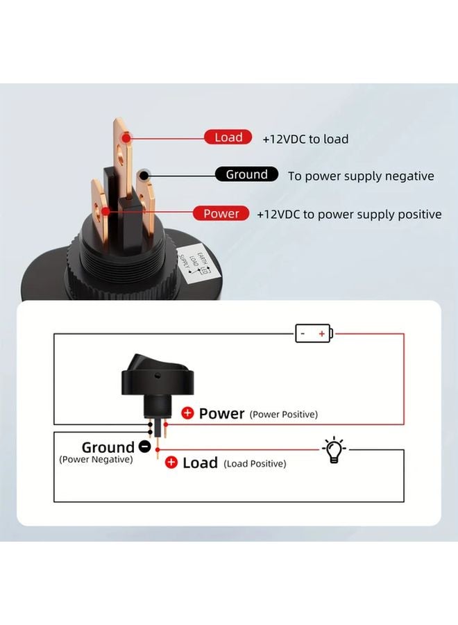 Durable 12V LED Rocker Switch SPST 3 Pin On Off 4 Blue 4 Red For Car Boat Marine - Image 5