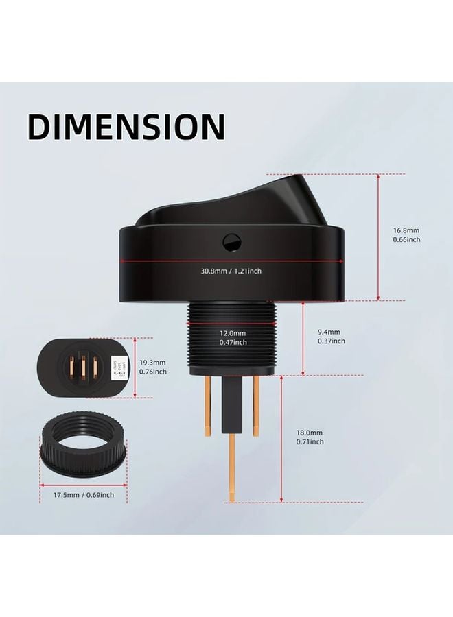 Durable 12V LED Rocker Switch SPST 3 Pin On Off 4 Blue 4 Red For Car Boat Marine - Image 3