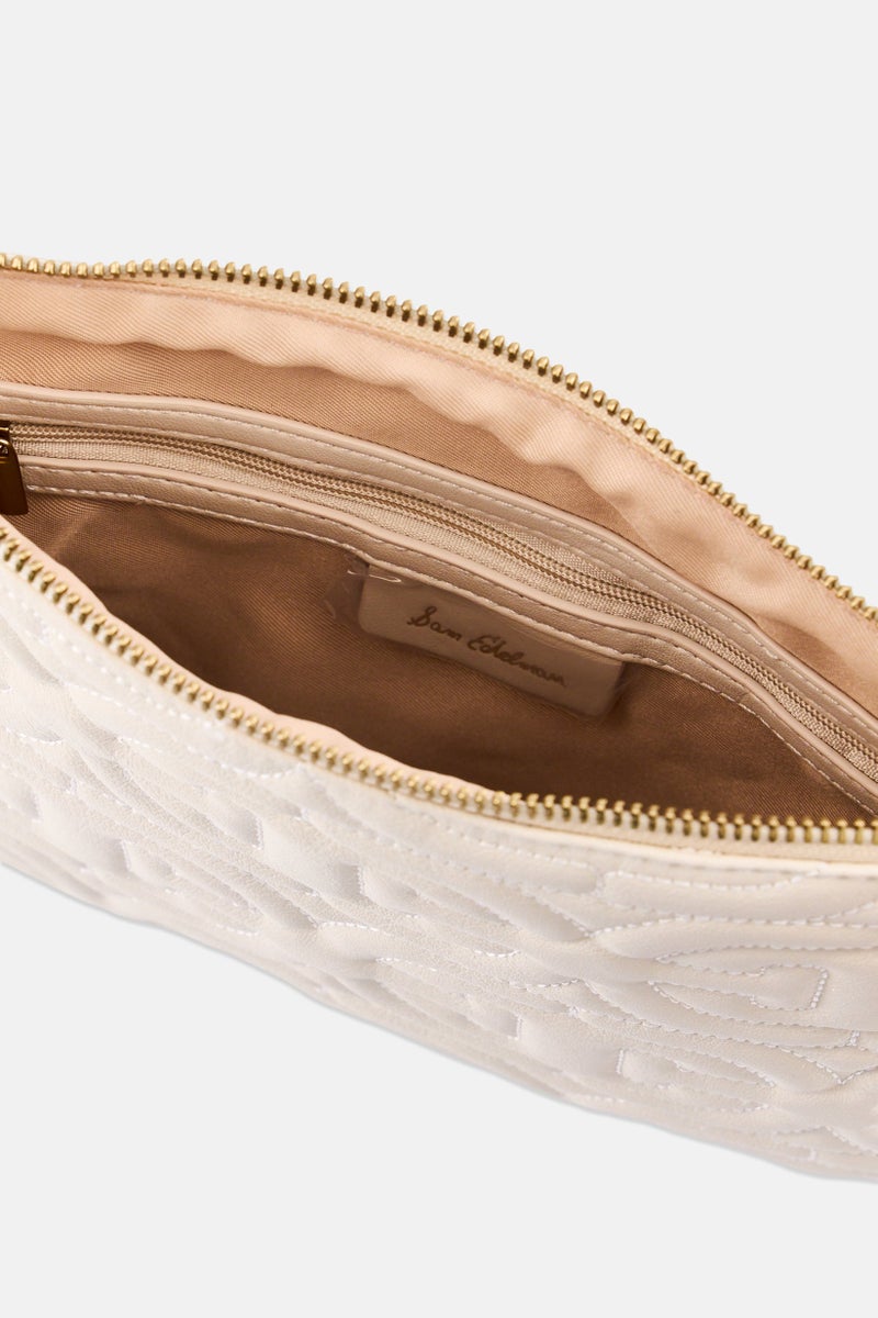 Sam Edelman Women Brand Logo Wristlet Wallet, Off White - Image 3