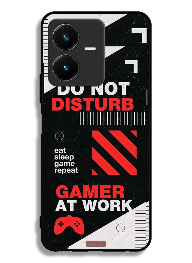 Tolwak Vivo Y22 Protective Case Cover Do Not Disturb Gamer At Work - Image 1