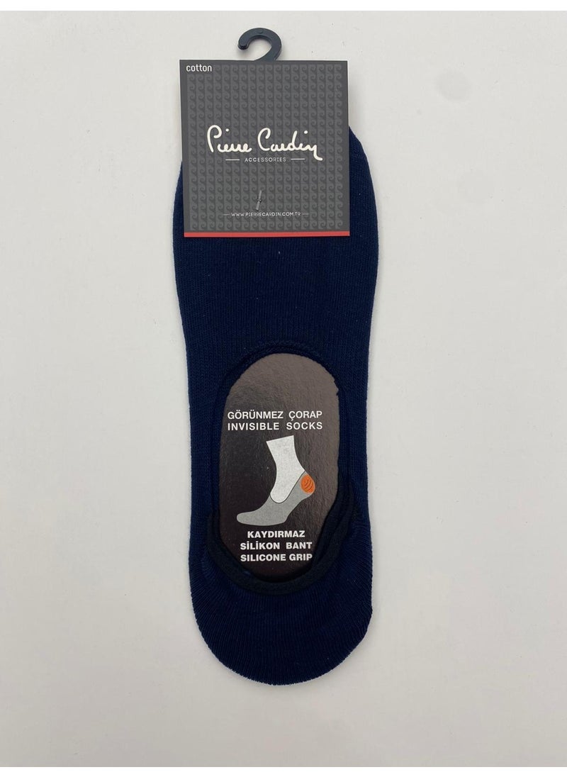 pierre cardin Cotton 6-Pack Men's Silicone Banded Non-Slip Ballerina Socks 400-PC Navy Blue  - Image 3
