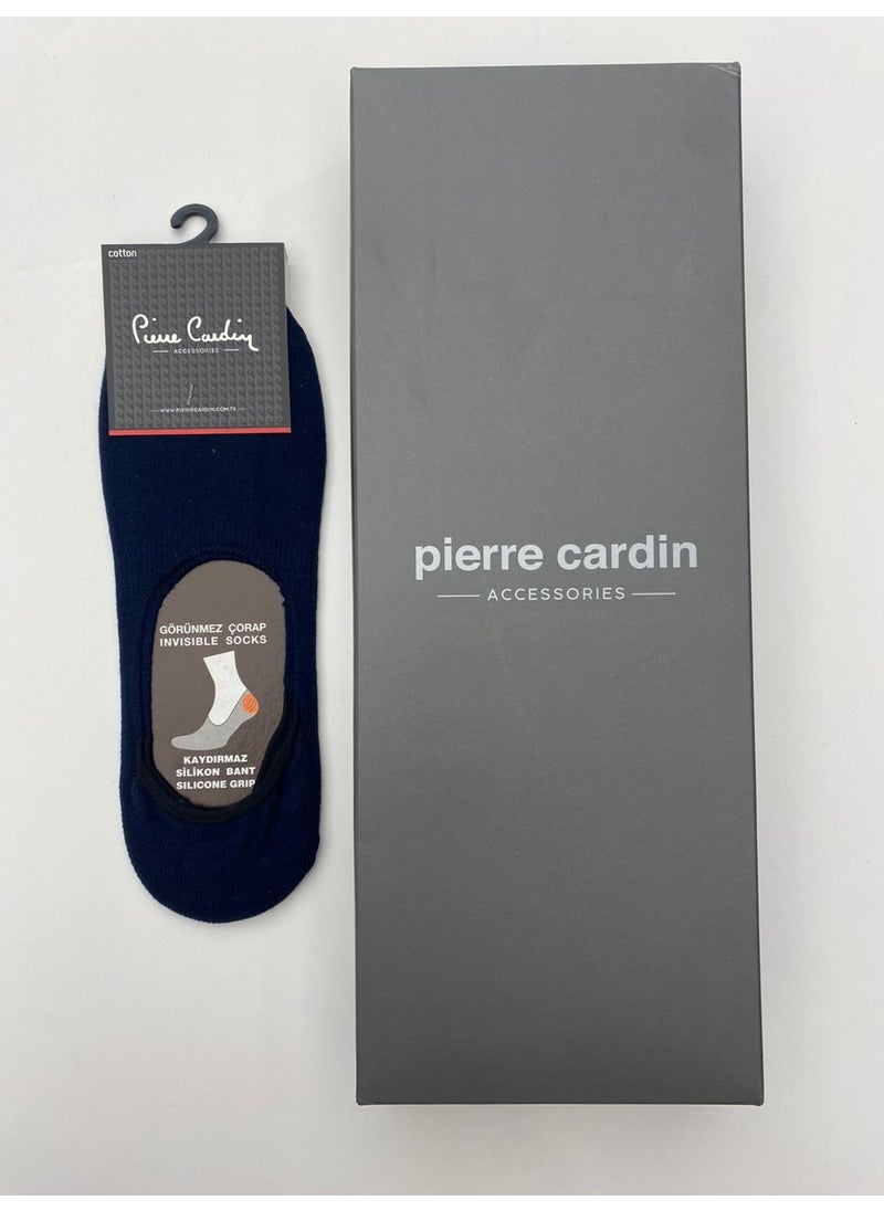 pierre cardin Cotton 6-Pack Men's Silicone Banded Non-Slip Ballerina Socks 400-PC Navy Blue  - Image 2
