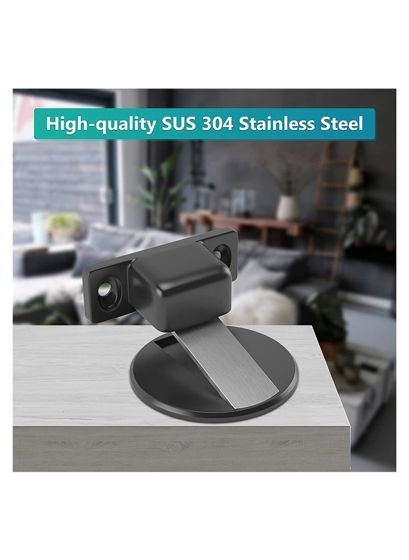 KASTWAVE 2-Pack Secure No Drill Metal Magnetic Door Stops for Door Clearances Between 0.2-0.4"  - Image 4