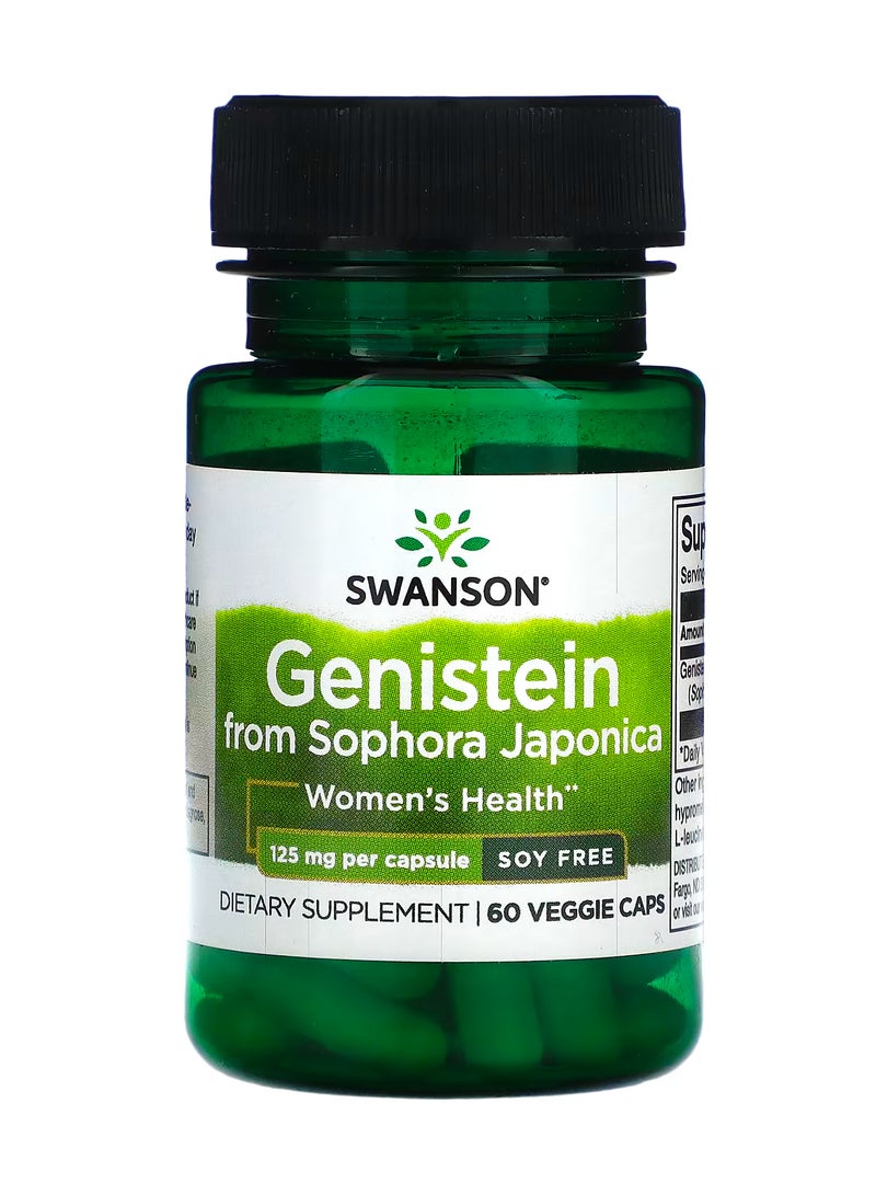 SWANSON Genistein from Sophora Japonica, Soy Free, 125 mg, 60 Veggie Capsules