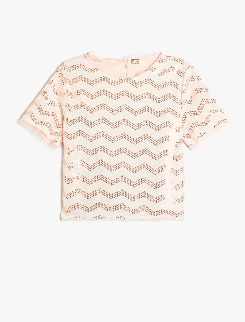 كوتون Koton | Sequined V-Neck Top