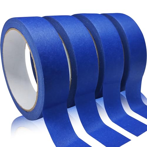SmaringRobot 4 Rolls Premium Painters Tape, Blue Tape, Masking Tape, Paint Tape for Multi-Purpose, Painting, Painter's, DIY Crafts Arts (88yd =0.94IN*22yd*4) Decoration Labeling No Residue, Easy Removal - Image 1