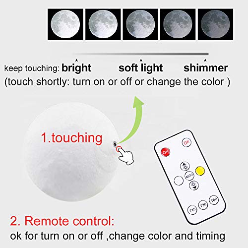 K KENON Engraved 3D Moon Lamp Anniversary Valentine‘s Gift for Wife, to My Wife Birthday Gifts from Husband, Personalized 5.9 Inch 3D Printing Moon Light Gift for Wife Mother's Day Christmas Gift - Image 5