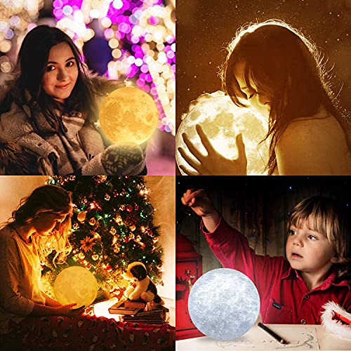 K KENON Engraved 3D Moon Lamp Anniversary Valentine‘s Gift for Wife, to My Wife Birthday Gifts from Husband, Personalized 5.9 Inch 3D Printing Moon Light Gift for Wife Mother's Day Christmas Gift - Image 2