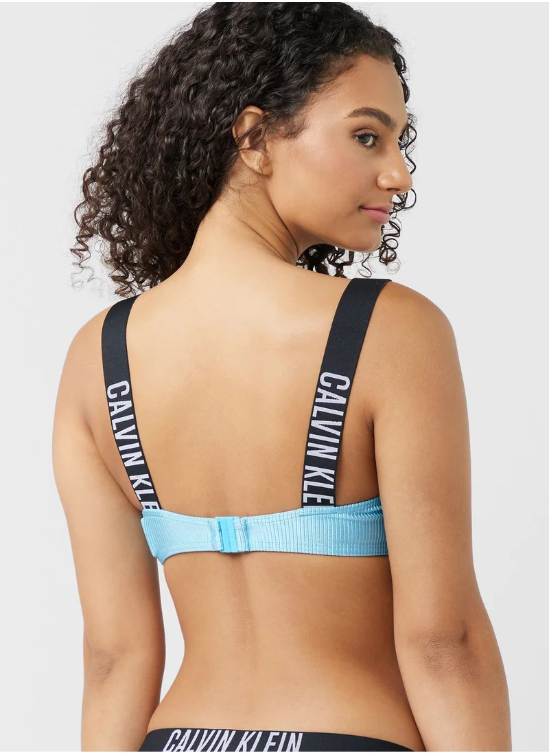 CALVIN KLEIN Logo Band Knitted Bikini Top