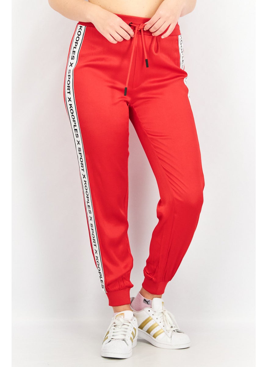 Kooples x Sport - Women Sportswear Fit Training Pants Sportswear, Red Combo - Image 1
