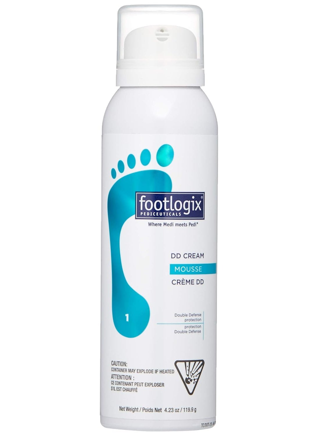 Footlogix - FOOTLOGIX DD Cream Mousse, White, 4.23 Ounce - Image 1