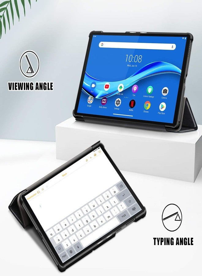 Gylint جراب Gylint لجهاز Lenovo Tab M10 HD (الجيل الثاني)، جراب قابل للطي فائق النحافة من الجلد الصناعي الذكي مع حامل لجهاز Lenovo Tab M10 HD الجيل الثاني TB-X306F / TB-X306X (غير متوافق مع M10 HD) أسود - Image 2