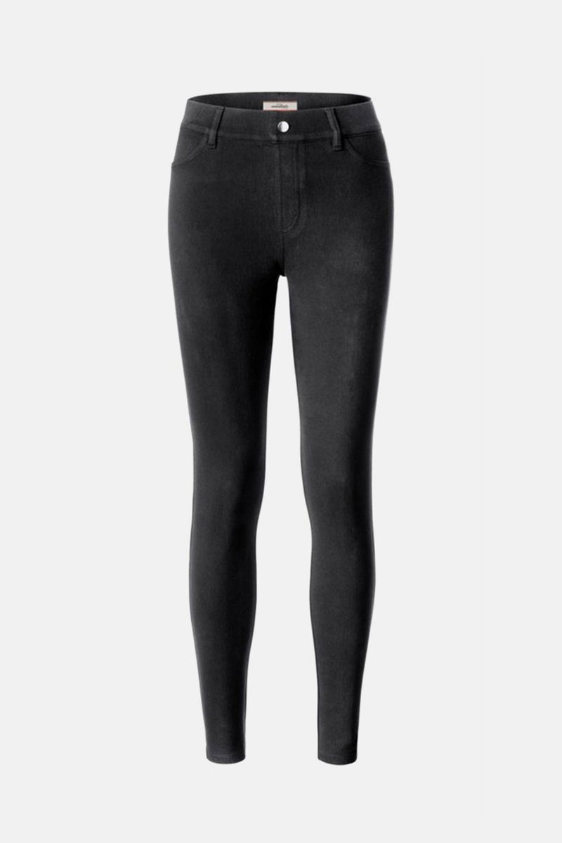 Tchibo Women Pull On Plain Skinny Jeggings, Black  - Image 2