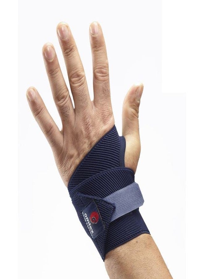 omtex Elasticized-Fabric Hand or Thumb Support, Men's Free Size (Navy Blue) - Image 1