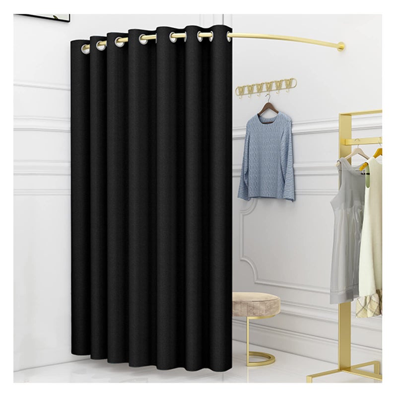 TEENKON Clothing Store Fitting Room 47 in Dressing Room Used in Mall Boutique and Office Corner Wall Mounted Changing Room for Privacy Protection Include Shading Curtain Bracket and Hook Up