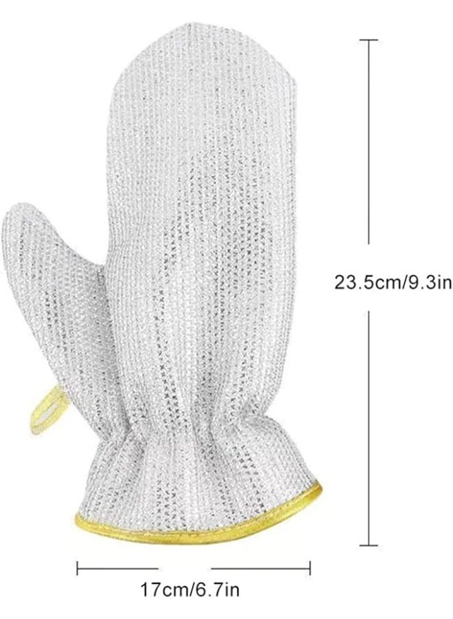 4 PCS Wire Dishwashing Gloves for Kitchen Strong Cleaning Efficiency, Thermal Insulation and Safety from Heat and Water Damage.Reusable Kitchen Gloves for All Your Dishwashing Needs. - Image 2