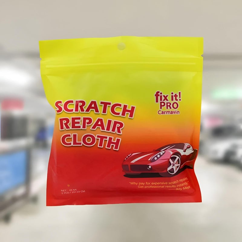 Repair Cloth - Innovative and Professional Car Scratch Eraser Fabric on Various Surfaces Assembled with Rich Polishing Liquid and Powerful Gloves for Instant Damage Control and Paint Protection