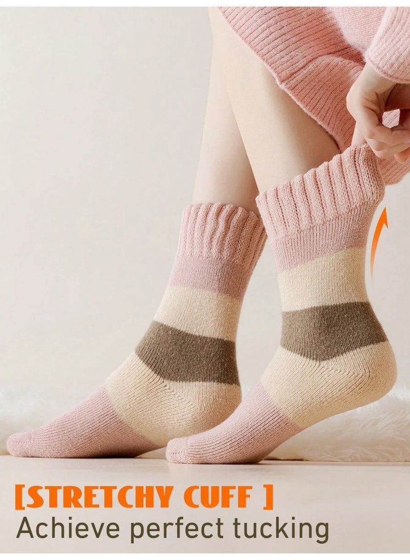 Women’s Thermal Winter Socks Set of 4 Pairs – Assorted Long Padded Socks Made from Ultra-Soft Fabric, Providing Excellent Warmth During Cold Winter Days, Size 36–39 - Image 5