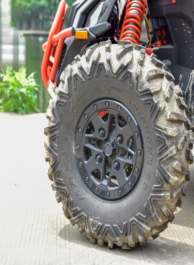 SAUTVS Tire Wheel Hub Caps, Black Center Cap Cover for Can-Am Maverick X3 Turbo R 2017-2020 Accessories (4PCS) - Image 2