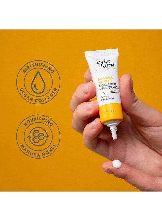 باي نيتشر كريم العين من باي نيتشر - عسل مانوكا، كولاجين، وبروبيوتيك - كريم مرطب لمنطقة تحت العين للهالات السوداء - منتجات العناية بالبشرة من نيوزيلندا - 0.5 أونصة - Image 4